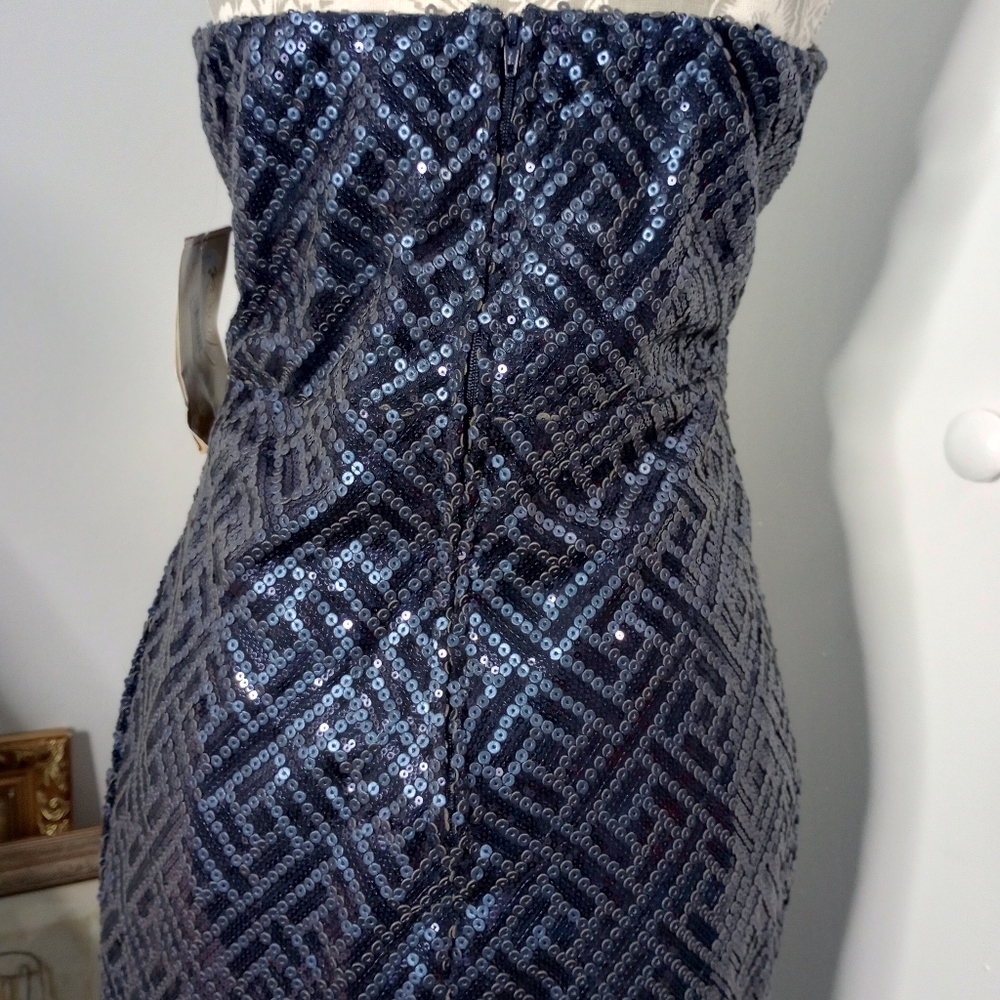 NWT Trixxi Strapless Sequin Evening Dress - Picture 5 of 8